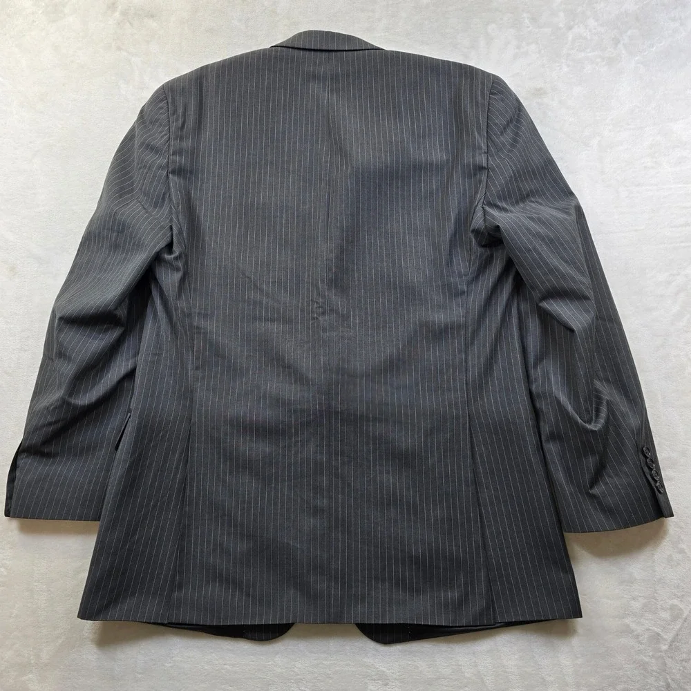 Michael Kors Suit Mens 42R 2‎ Piece Pants 38x34 Grey Pinstripe Business Work
